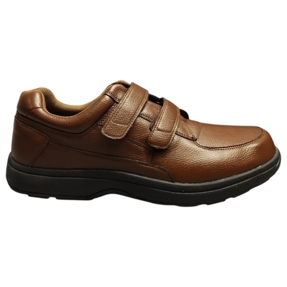 KingSize Leather Walking Shoes Mens US 14W‎ Brown Black Double Adjustable Strap